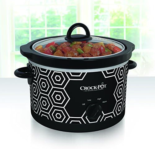 4.5 Quart Portable Slow Cooker – Black & White - Curated Catalog M4