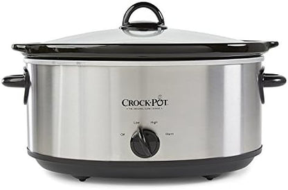 7 Quart Oval Manual Slow Cooker – Stainless Steel - Curated Catalog M1