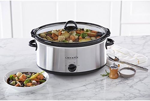 7 Quart Oval Manual Slow Cooker – Stainless Steel - Curated Catalog M1