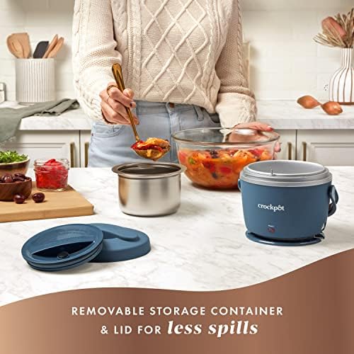 Electric Lunch Box Food Warmer 20oz – Faded Blue - Curated Catalog H0