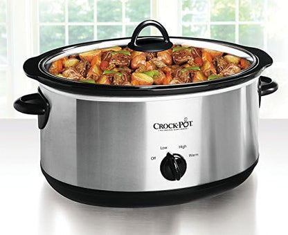 7 Quart Oval Manual Slow Cooker – Stainless Steel - Curated Catalog M1