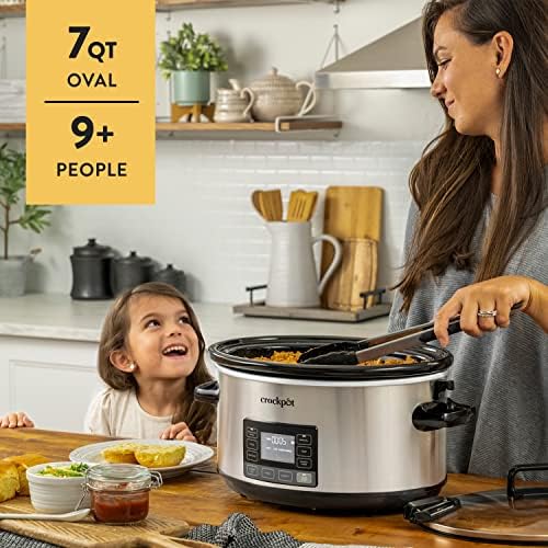 7 Quart Portable Programmable Slow Cooker with Timer - Curated Catalog Q6