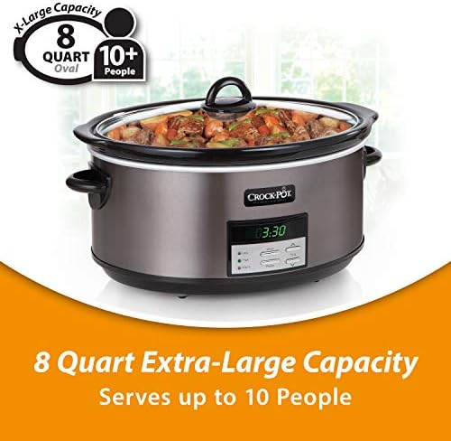 8 Quart Programmable Slow Cooker with Auto Warm - Curated Catalog M0