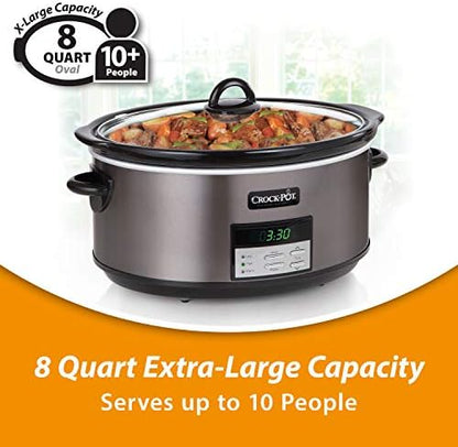8 Quart Programmable Slow Cooker with Auto Warm - Curated Catalog M0