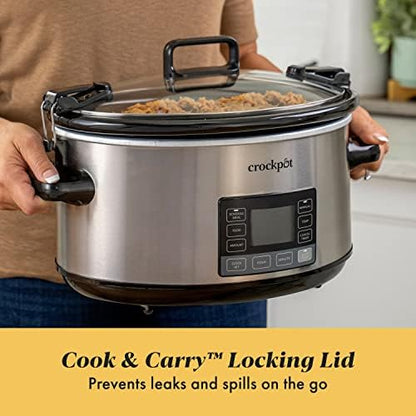 7 Quart Portable Programmable Slow Cooker with Timer - Curated Catalog Q6