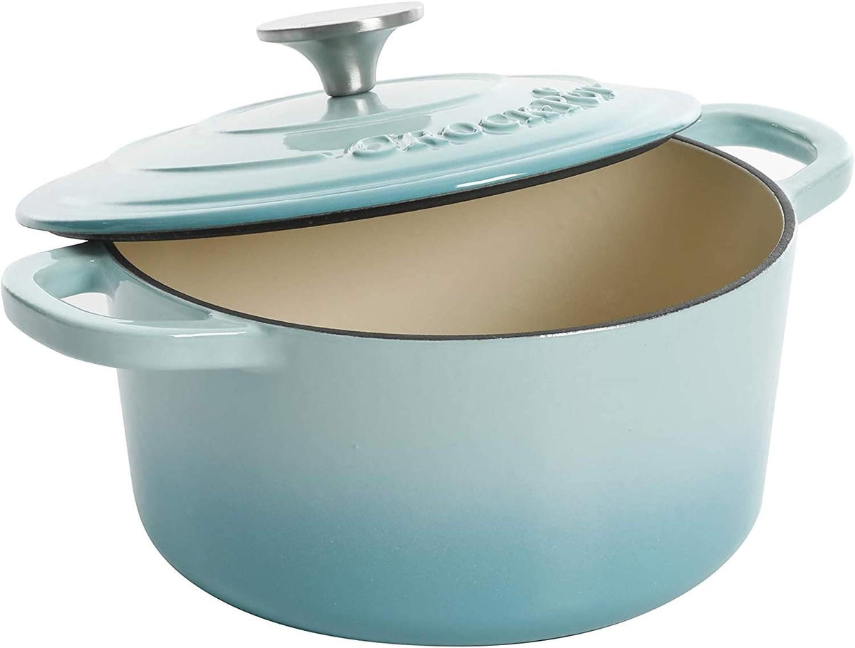 3 Quart Enameled Cast Iron Dutch Oven – Aqua - Curated Catalog V7