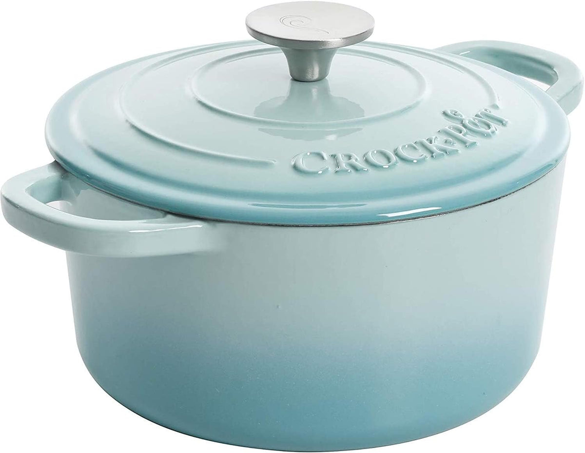 3 Quart Enameled Cast Iron Dutch Oven – Aqua - Curated Catalog V7